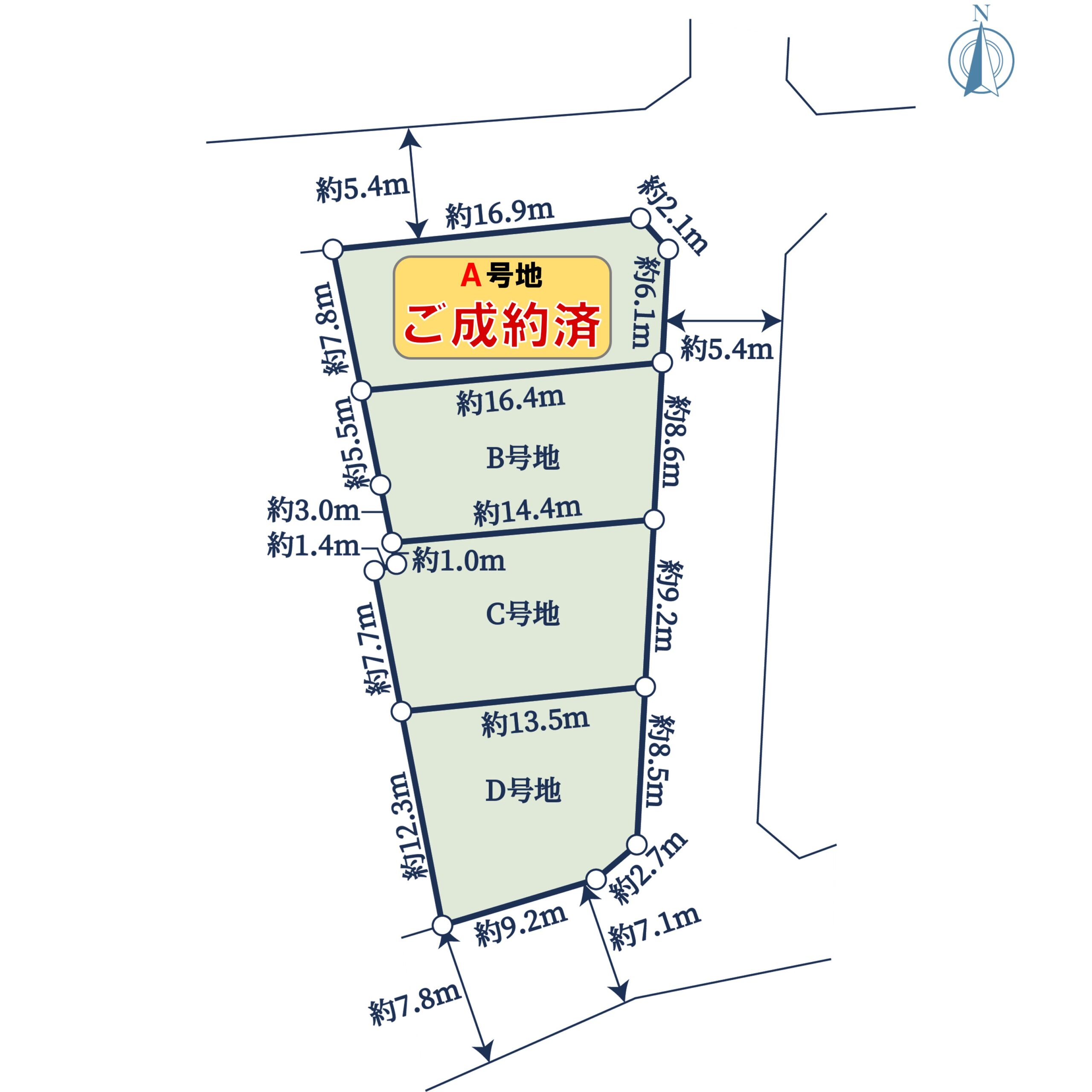 ｢プレミアムシティ成田西町Ⅱ｣の区画図